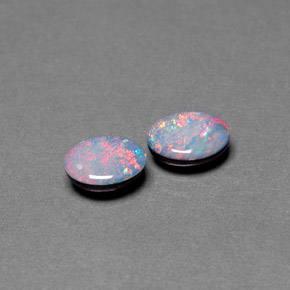 ct natürliche mehrfarbiger Opal-Dublette-Edelsteine, Oval Schliff, Lichtundurchlässig