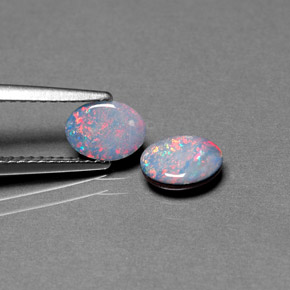  ct natürliche mehrfarbiger Opal-Dublette-Edelsteine, Oval Schliff, Lichtundurchlässig