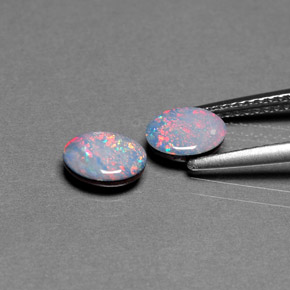  ct natürliche mehrfarbiger Opal-Dublette-Edelsteine, Oval Schliff, Lichtundurchlässig