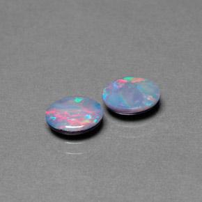  ct natürliche mehrfarbiger Opal-Dublette-Edelsteine, Oval Schliff, Lichtundurchlässig