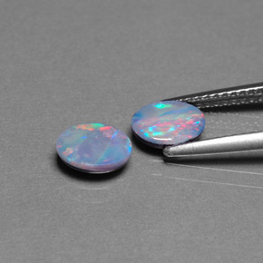 ct natürliche mehrfarbiger Opal-Dublette-Edelsteine, Oval Schliff, Lichtundurchlässig
