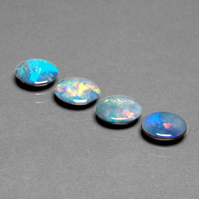  ct natürliche mehrfarbiger Opal-Dublette-Edelsteine, Oval Schliff, Lichtundurchlässig