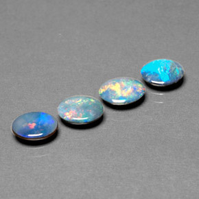  ct natürliche mehrfarbiger Opal-Dublette-Edelsteine, Oval Schliff, Lichtundurchlässig