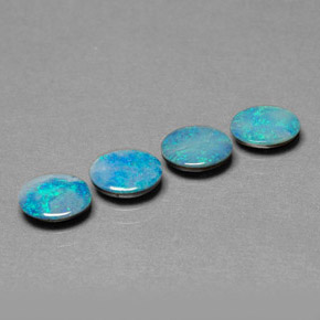  ct natürliche mehrfarbiger Opal-Dublette-Edelsteine, Oval Schliff, Lichtundurchlässig