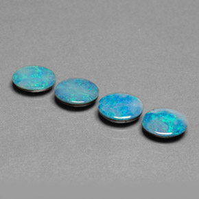  ct natürliche mehrfarbiger Opal-Dublette-Edelsteine, Oval Schliff, Lichtundurchlässig