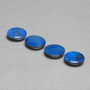  ct natürliche blauer Opal-Dublette-Edelsteine, Oval Schliff, Lichtundurchlässig