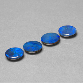  ct natürliche blauer Opal-Dublette-Edelsteine, Oval Schliff, Lichtundurchlässig