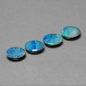  ct natürliche mehrfarbiger Opal-Dublette-Edelsteine, Oval Schliff, Lichtundurchlässig