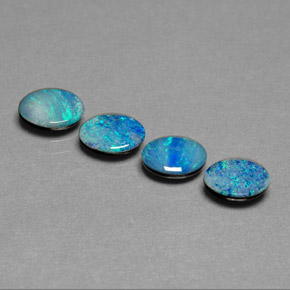  ct natürliche mehrfarbiger Opal-Dublette-Edelsteine, Oval Schliff, Lichtundurchlässig