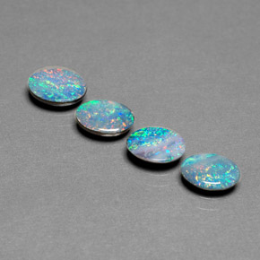  ct natürliche mehrfarbiger Opal-Dublette-Edelsteine, Oval Schliff, Lichtundurchlässig