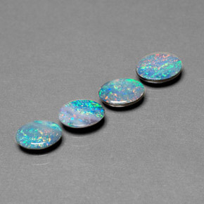  ct natürliche mehrfarbiger Opal-Dublette-Edelsteine, Oval Schliff, Lichtundurchlässig