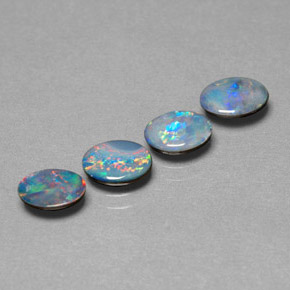  ct natürliche mehrfarbiger Opal-Dublette-Edelsteine, Oval Schliff, Lichtundurchlässig