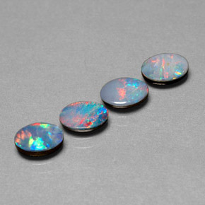  ct natürliche mehrfarbiger Opal-Dublette-Edelsteine, Oval Schliff, Lichtundurchlässig