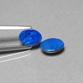  ct natürliche mehrfarbiger Opal-Dublette-Edelsteine, Oval Schliff, Lichtundurchlässig