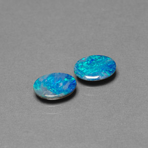  ct natürliche mehrfarbiger Opal-Dublette-Edelsteine, Oval Schliff, Lichtundurchlässig