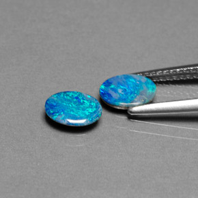  ct natürliche mehrfarbiger Opal-Dublette-Edelsteine, Oval Schliff, Lichtundurchlässig