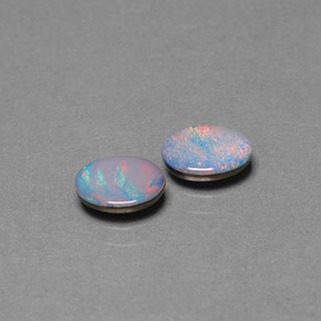  ct natürliche mehrfarbiger Opal-Dublette-Edelsteine, Oval Schliff, Lichtundurchlässig