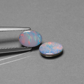  ct natürliche mehrfarbiger Opal-Dublette-Edelsteine, Oval Schliff, Lichtundurchlässig