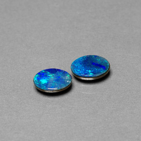  ct natürliche mehrfarbiger Opal-Dublette-Edelsteine, Oval Schliff, Lichtundurchlässig
