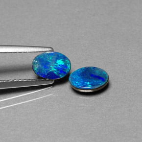  ct natürliche mehrfarbiger Opal-Dublette-Edelsteine, Oval Schliff, Lichtundurchlässig