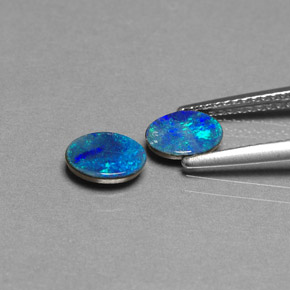  ct natürliche mehrfarbiger Opal-Dublette-Edelsteine, Oval Schliff, Lichtundurchlässig