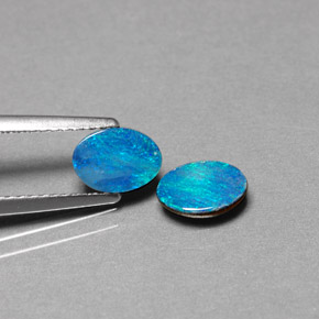  ct natürliche mehrfarbiger Opal-Dublette-Edelsteine, Oval Schliff, Lichtundurchlässig