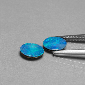  ct natürliche mehrfarbiger Opal-Dublette-Edelsteine, Oval Schliff, Lichtundurchlässig