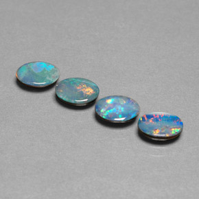  ct natürliche mehrfarbiger Opal-Dublette-Edelsteine, Oval Schliff, Lichtundurchlässig