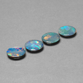  ct natürliche mehrfarbiger Opal-Dublette-Edelsteine, Oval Schliff, Lichtundurchlässig