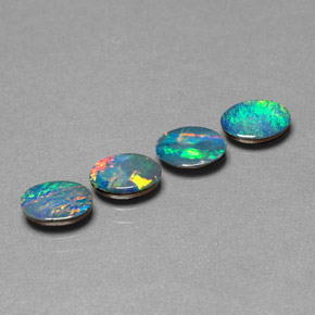  ct natürliche mehrfarbiger Opal-Dublette-Edelsteine, Oval Schliff, Lichtundurchlässig