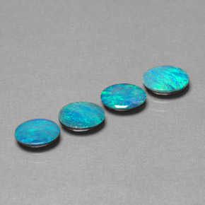  ct natürliche mehrfarbiger Opal-Dublette-Edelsteine, Oval Schliff, Lichtundurchlässig