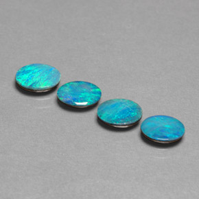  ct natürliche mehrfarbiger Opal-Dublette-Edelsteine, Oval Schliff, Lichtundurchlässig