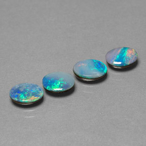  ct natürliche mehrfarbiger Opal-Dublette-Edelsteine, Oval Schliff, Lichtundurchlässig
