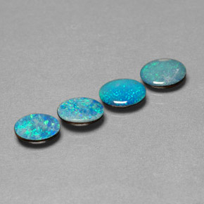  ct natürliche mehrfarbiger Opal-Dublette-Edelsteine, Oval Schliff, Lichtundurchlässig