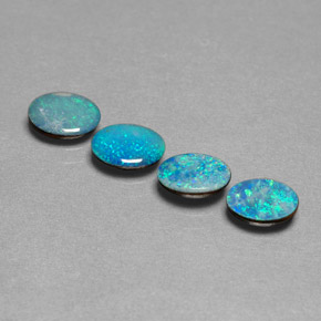  ct natürliche mehrfarbiger Opal-Dublette-Edelsteine, Oval Schliff, Lichtundurchlässig