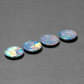  ct natürliche mehrfarbiger Opal-Dublette-Edelsteine, Oval Schliff, Lichtundurchlässig