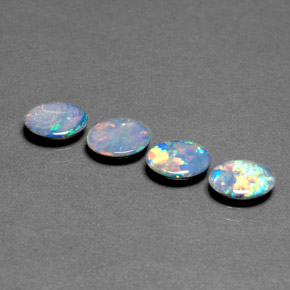  ct natürliche mehrfarbiger Opal-Dublette-Edelsteine, Oval Schliff, Lichtundurchlässig
