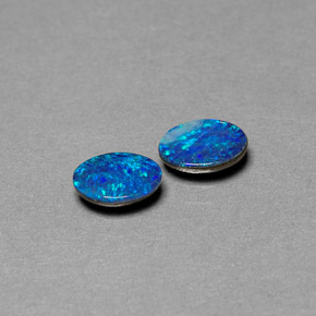  ct natürliche mehrfarbiger Opal-Dublette-Edelsteine, Oval Schliff, Lichtundurchlässig