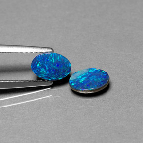 ct natürliche mehrfarbiger Opal-Dublette-Edelsteine, Oval Schliff, Lichtundurchlässig
