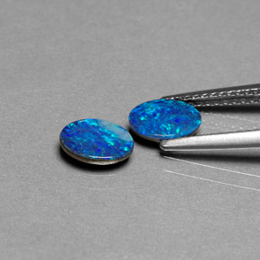  ct natürliche mehrfarbiger Opal-Dublette-Edelsteine, Oval Schliff, Lichtundurchlässig