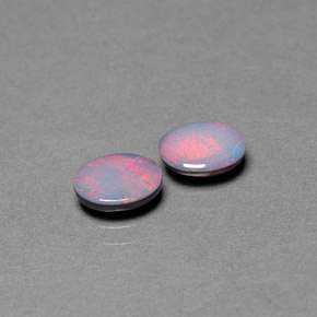  ct natürliche mehrfarbiger Opal-Dublette-Edelsteine, Oval Schliff, Lichtundurchlässig