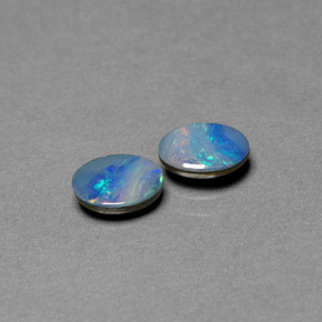  ct natürliche mehrfarbiger Opal-Dublette-Edelsteine, Oval Schliff, Lichtundurchlässig