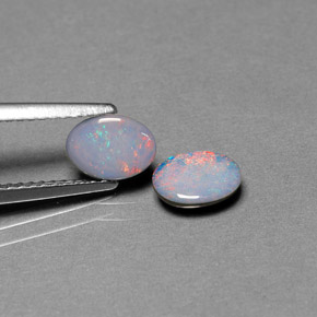  ct natürliche mehrfarbiger Opal-Dublette-Edelsteine, Oval Schliff, Lichtundurchlässig