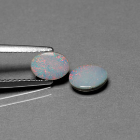  ct natürliche mehrfarbiger Opal-Dublette-Edelsteine, Oval Schliff, Lichtundurchlässig