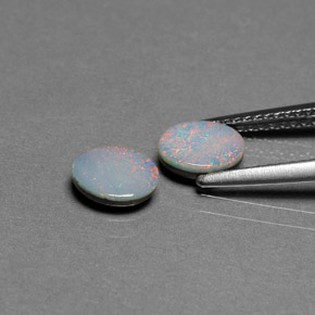  ct natürliche mehrfarbiger Opal-Dublette-Edelsteine, Oval Schliff, Lichtundurchlässig