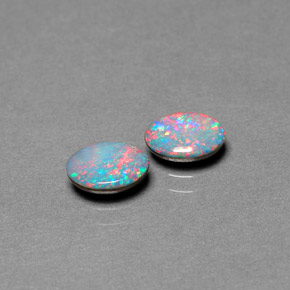  ct natürliche mehrfarbiger Opal-Dublette-Edelsteine, Oval Schliff, Lichtundurchlässig
