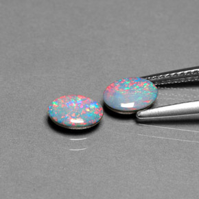  ct natürliche mehrfarbiger Opal-Dublette-Edelsteine, Oval Schliff, Lichtundurchlässig