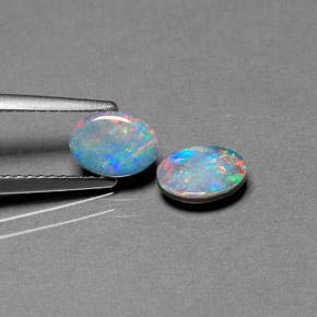 ct natürliche mehrfarbiger Opal-Dublette-Edelsteine, Oval Schliff, Lichtundurchlässig