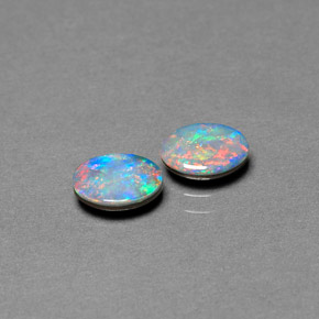  ct natürliche mehrfarbiger Opal-Dublette-Edelsteine, Oval Schliff, Lichtundurchlässig