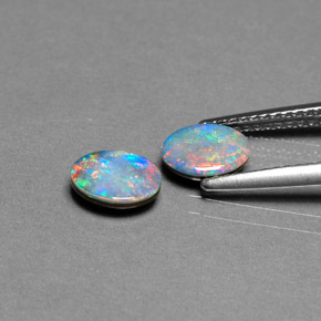  ct natürliche mehrfarbiger Opal-Dublette-Edelsteine, Oval Schliff, Lichtundurchlässig